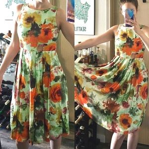 Anthropologie Eva Franco NWT pleated floral dress